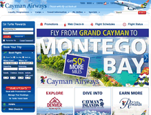 Tablet Screenshot of caymanairways.com